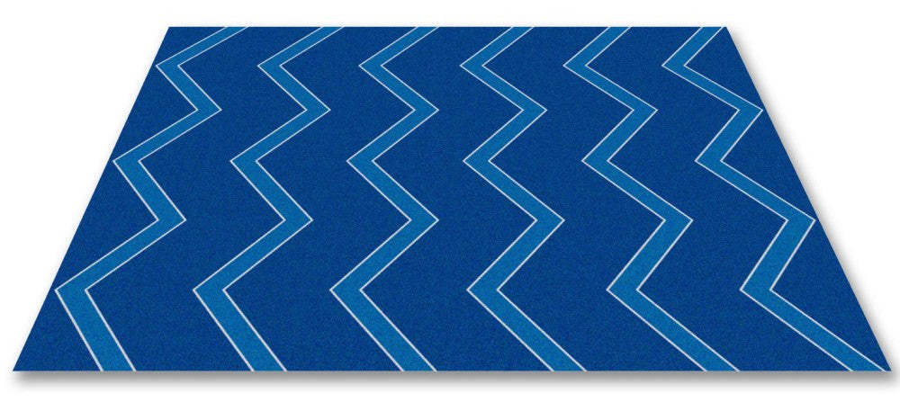 Chevron Kids Rug Blue on Blue - KidCarpet.com