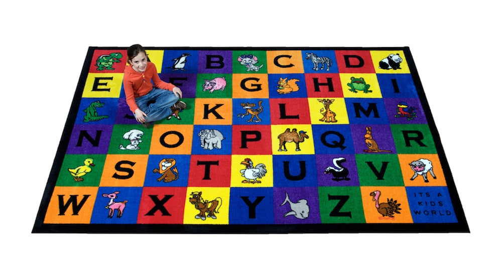 Charlie and Friends Alphabet Rug - KidCarpet.com