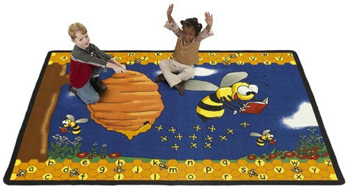 Busy Bumblebee Classroom Rug - KidCarpet.com