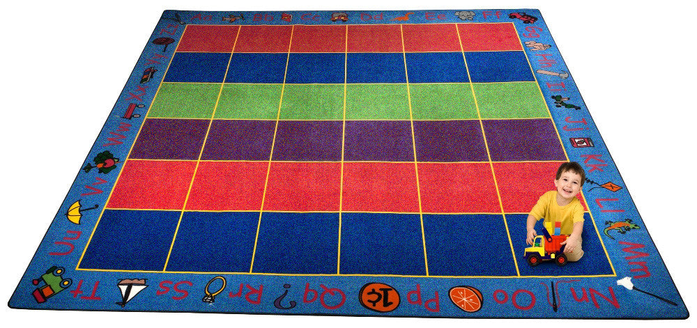ABC Rainbow Seating Rug 36 - KidCarpet.com