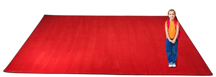 Kid-tastic Solid 35 oz. Red Kids Carpet Wall to Wall - KidCarpet.com