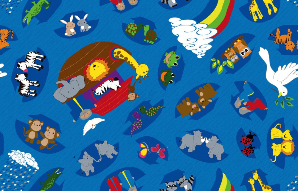 Noah's Animal Friends Wall to Wall Carpet - KidCarpet.com