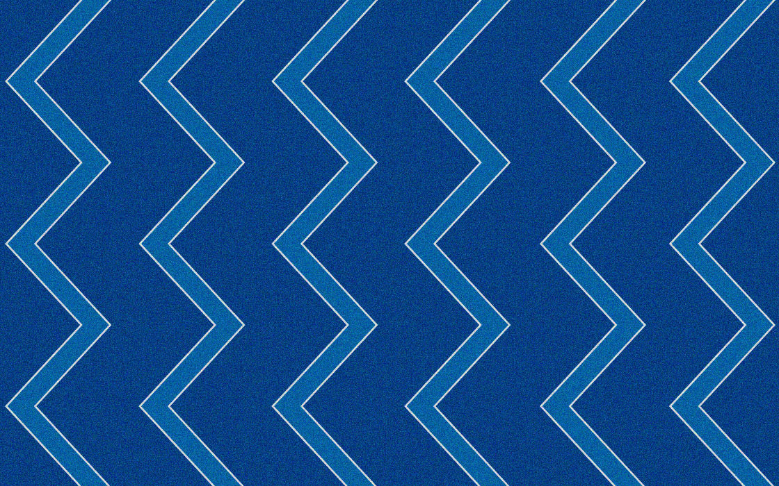Chevron Kids Rug Blue on Blue - KidCarpet.com