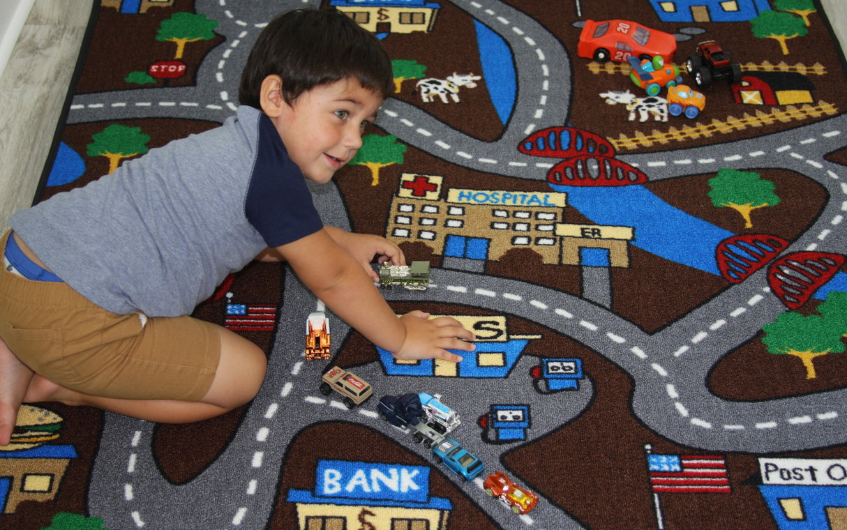 Country Roads Rug - KidCarpet.com