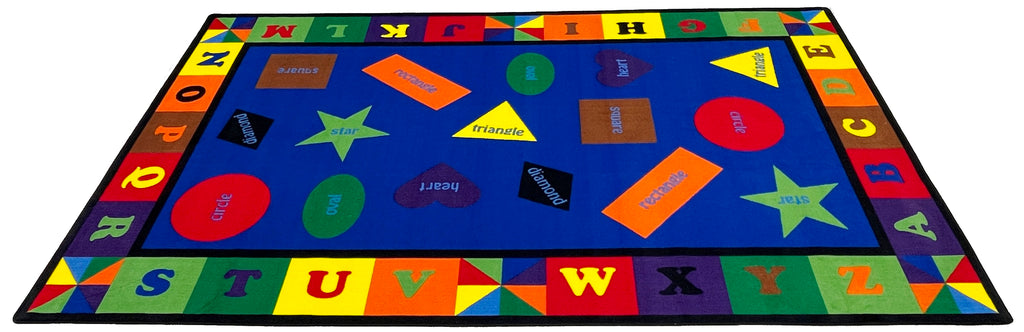 Colorful Shapes Rug With BRIGHT Colors - KidCarpet.com