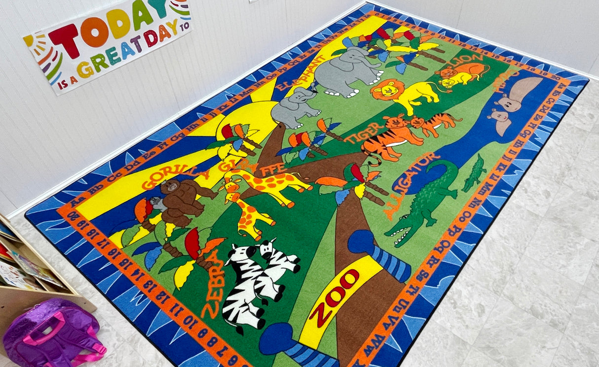 Animals at the Zoo Kids Rug