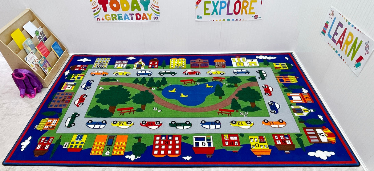 Around Town Road Rug With Alphabet