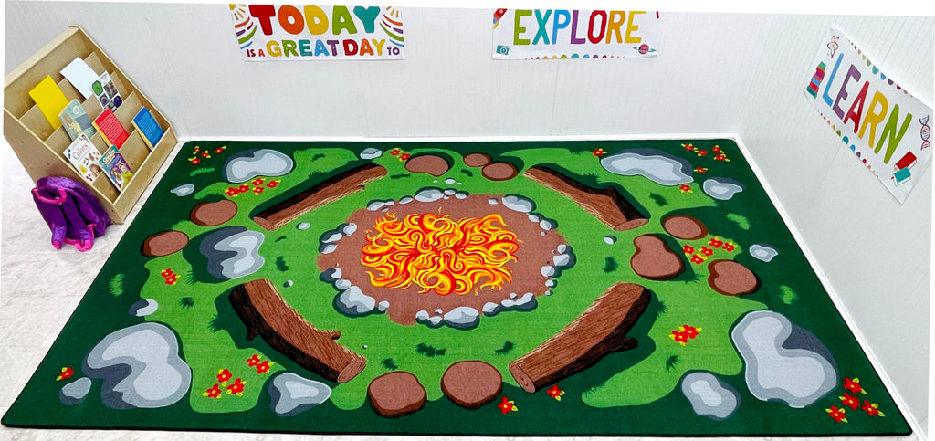 Campfire Playtime Rug - KidCarpet.com
