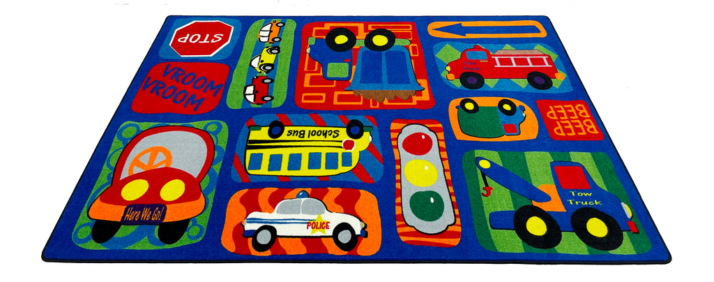 Vroom Vroom Car Play Rug - KidCarpet.com