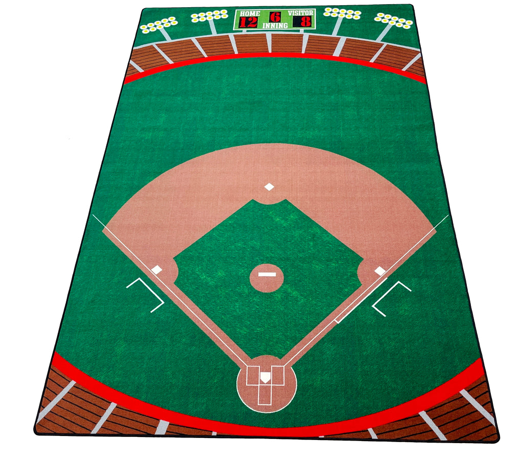 Baseball Stadium Rug - KidCarpet.com