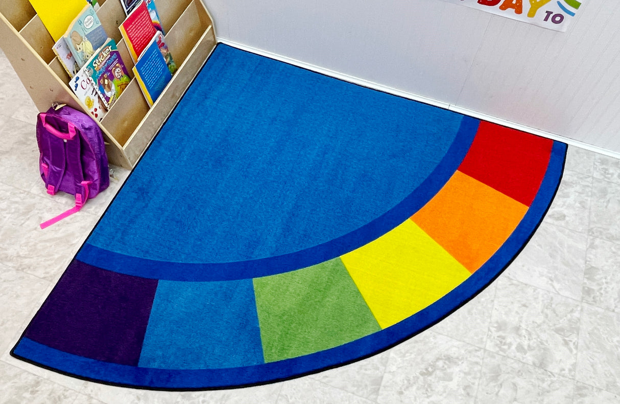 Colors Corner Quarter Circle Preschool Rug