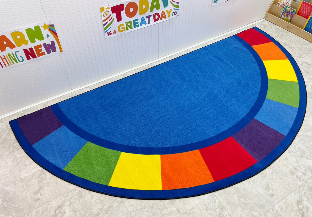 Colors Semicircle Classroom Rug - KidCarpet.com