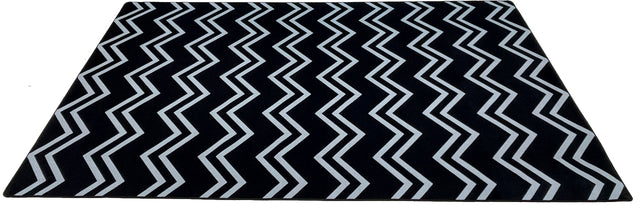 Chevron Kids Rug Black and Grey - KidCarpet.com