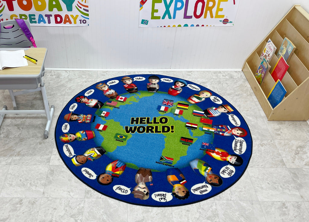 World Greeting Children's Rug - KidCarpet.com