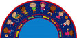 Friends Semicircle Rug - KidCarpet.com