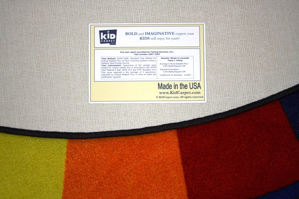 Colors Semicircle Classroom Rug - KidCarpet.com