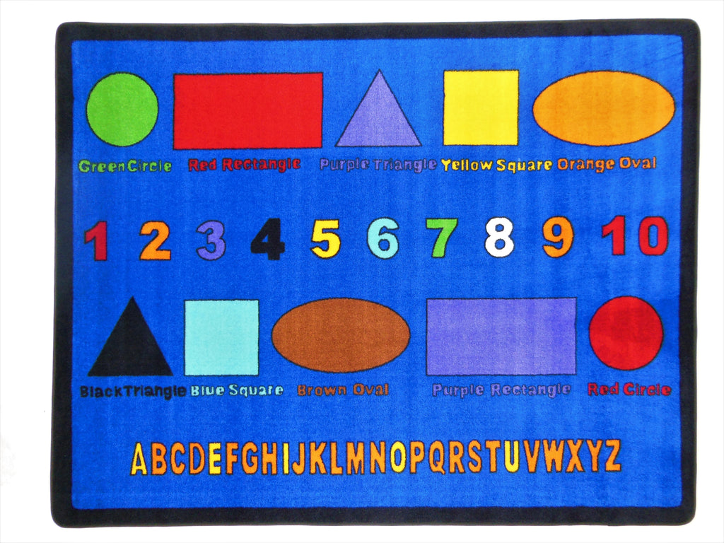 Alphabet Numbers and Shapes Daycare Carpet