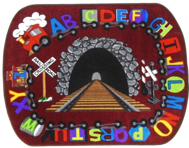 Alphabet Train Rug - KidCarpet.com