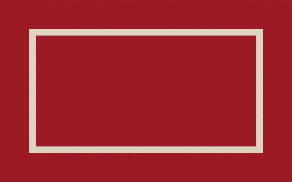 Montessori Classroom Rug Red With Creme Line - KidCarpet.com