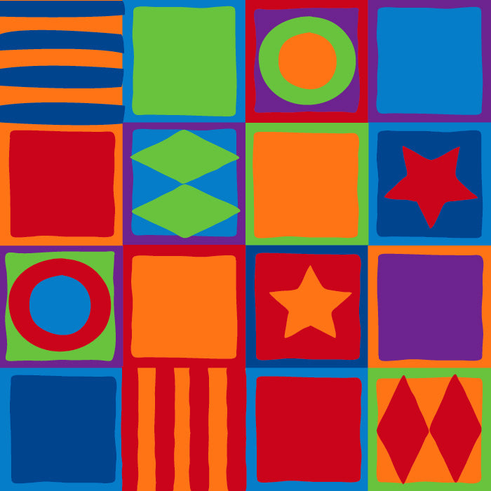 Patterned Squares Wall to Wall Carpet - KidCarpet.com