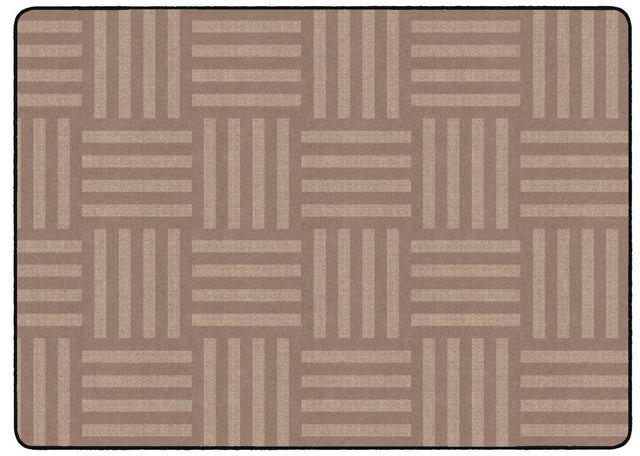 Tone on Tone Almond Hashtag Rug - KidCarpet.com