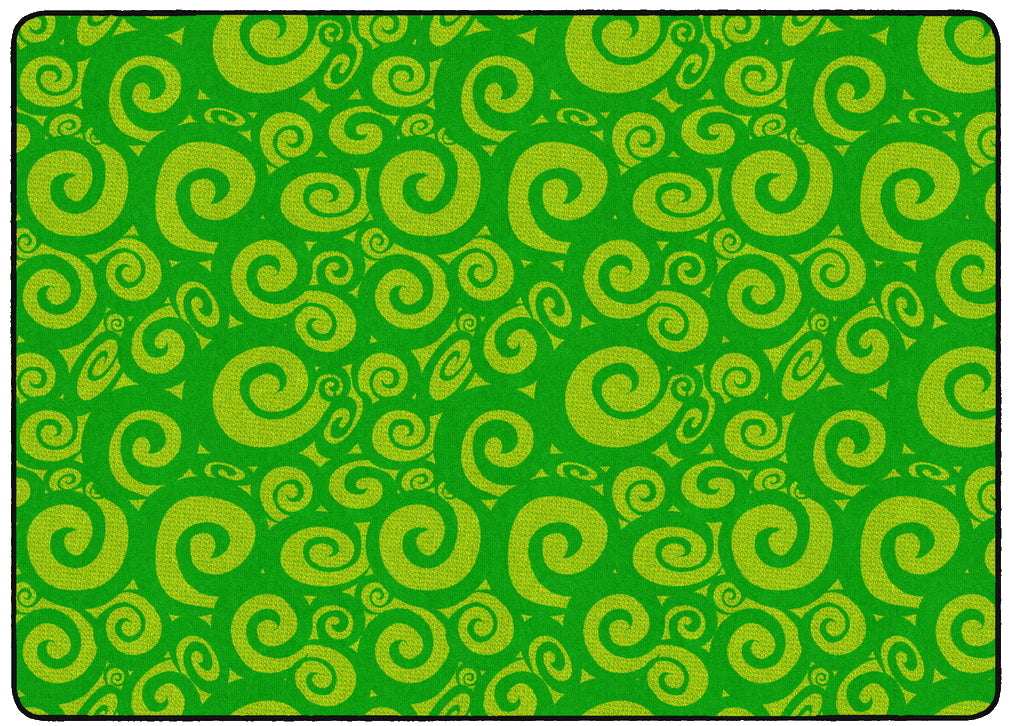 Tone on Tone Green Swirl Rug - KidCarpet.com