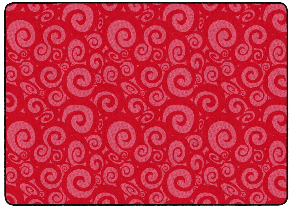 Tone on Tone Red Swirl Rug - KidCarpet.com