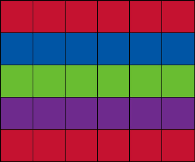 Blocks Seating Rug MULTI With 30 Squares - KidCarpet.com