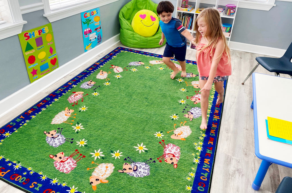 Little Lambs of God Circle Time Rug