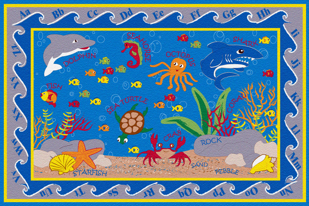 Sea Rug Animal Ocean and Sea Classroom Rugs - Guaranteed For Life – KidCarpet.com