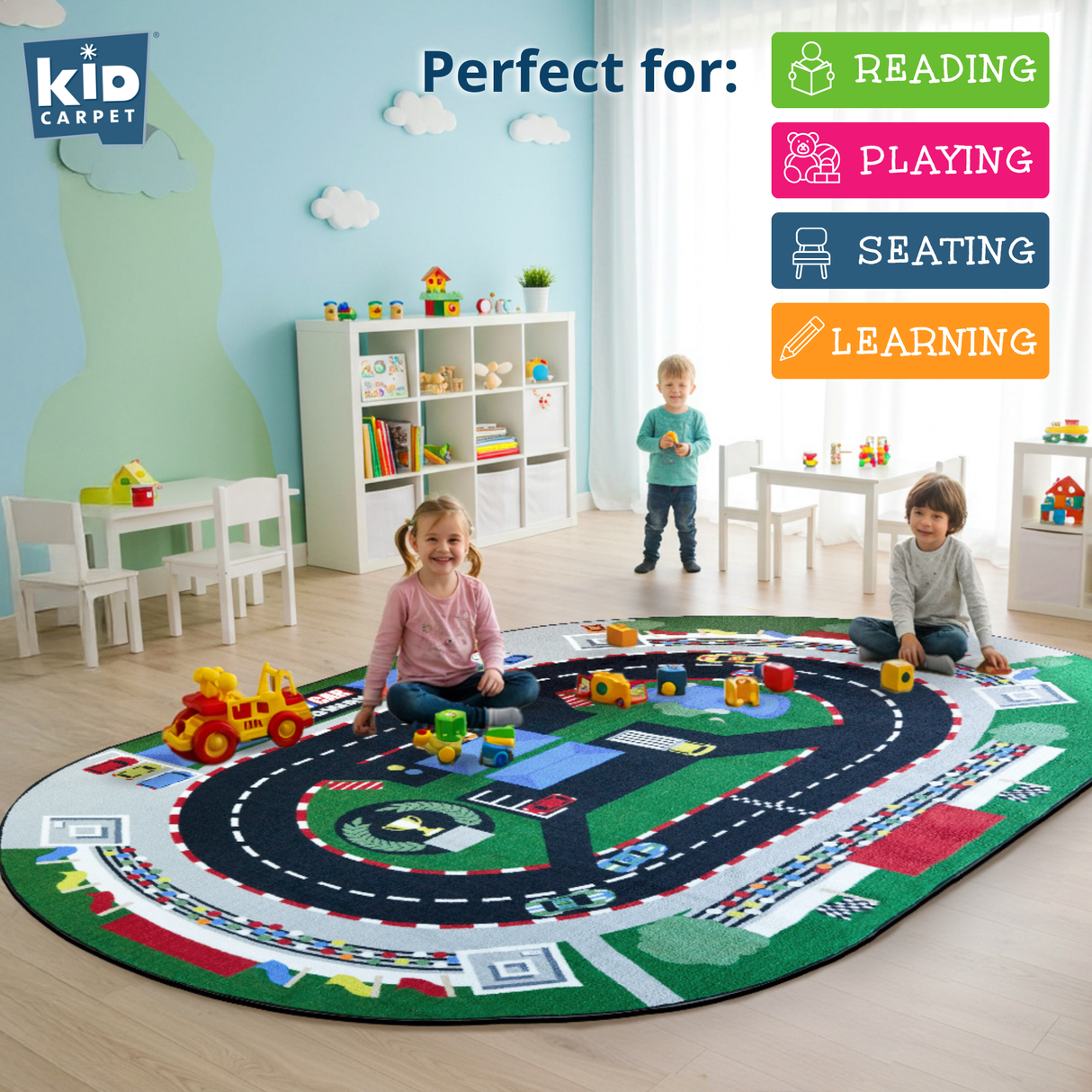 Raceway Rug - KidCarpet.com