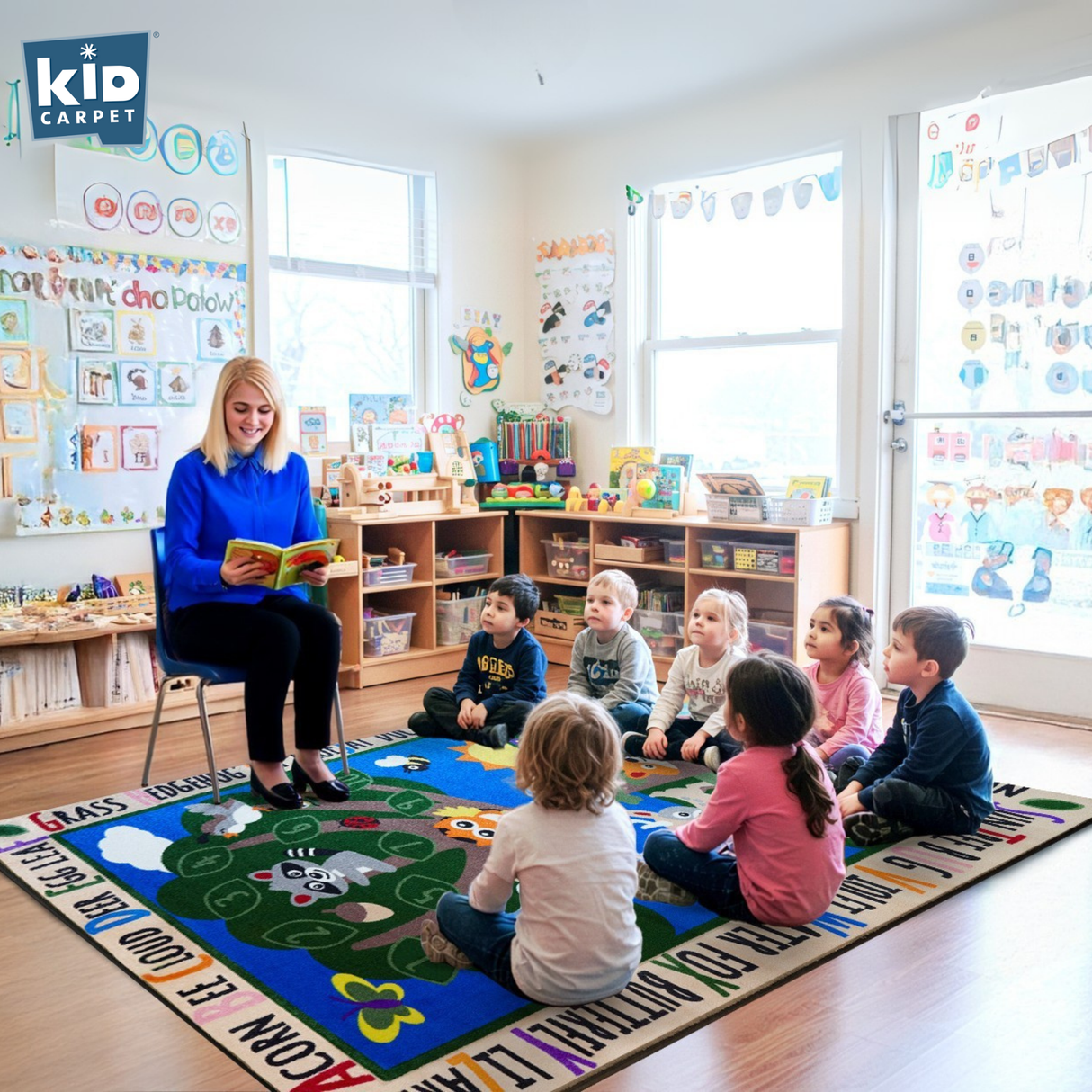 Forest Alphabet Learning Rug - KidCarpet.com