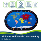 Alphabet and World Classroom Rug - KidCarpet.com