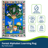 Forest Alphabet Learning Rug - KidCarpet.com