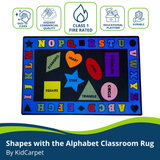 Shapes With The Alphabet Preschool Rug - KidCarpet.com