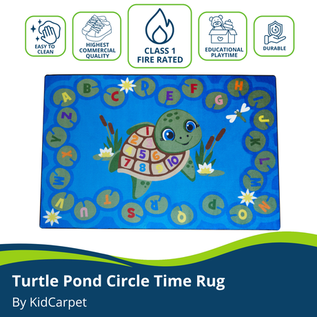 Turtle Pond Circle Time Rug - KidCarpet.com