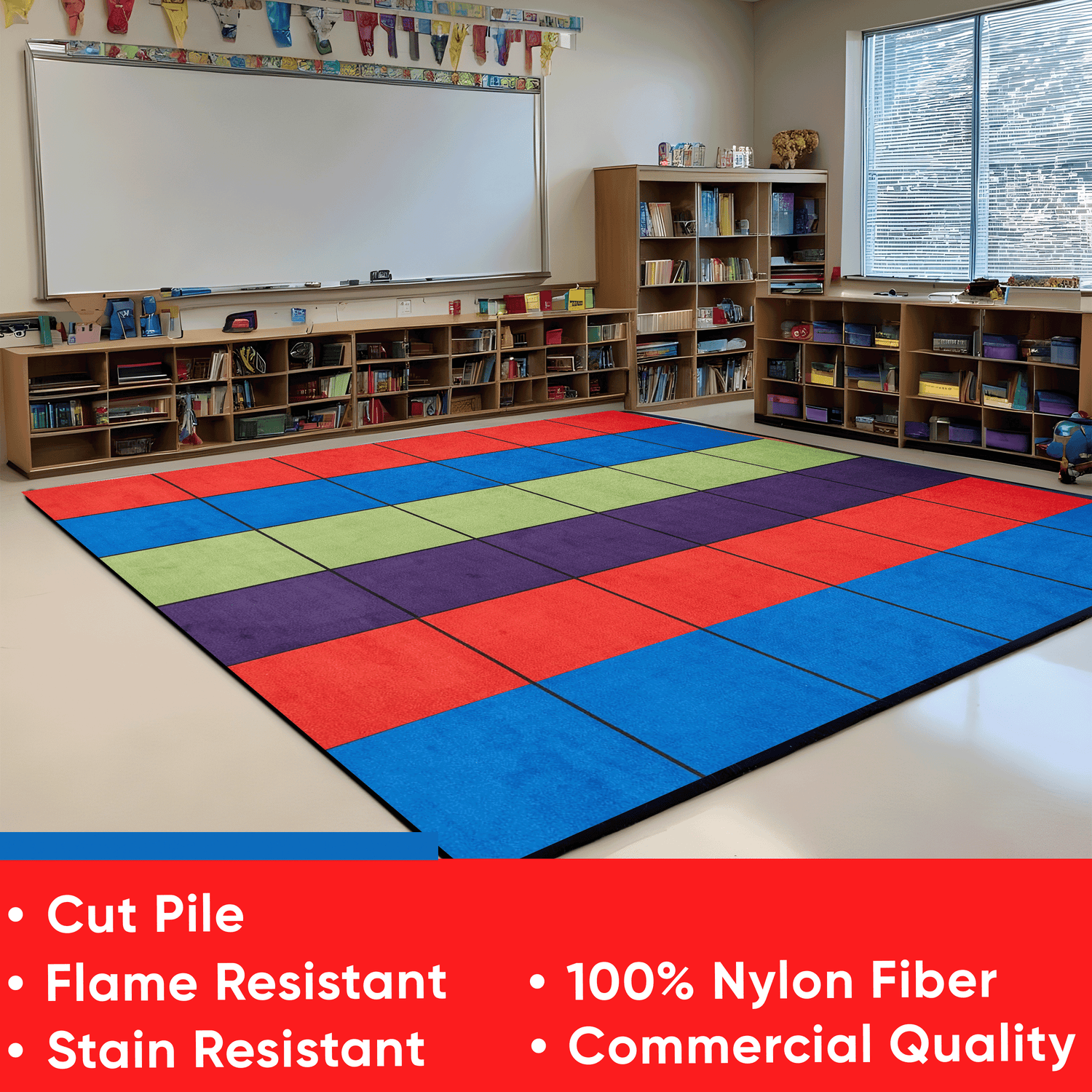 Blocks Seating Rug MULTI With 36 Squares – KidCarpet.com