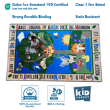 Forest Alphabet Learning Rug