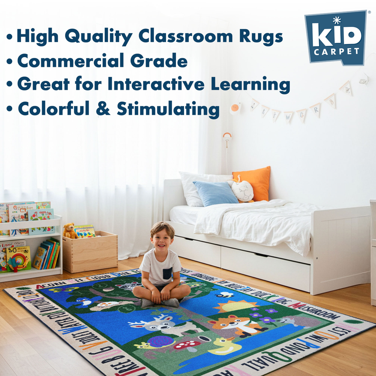 Forest Alphabet Learning Rug - KidCarpet.com