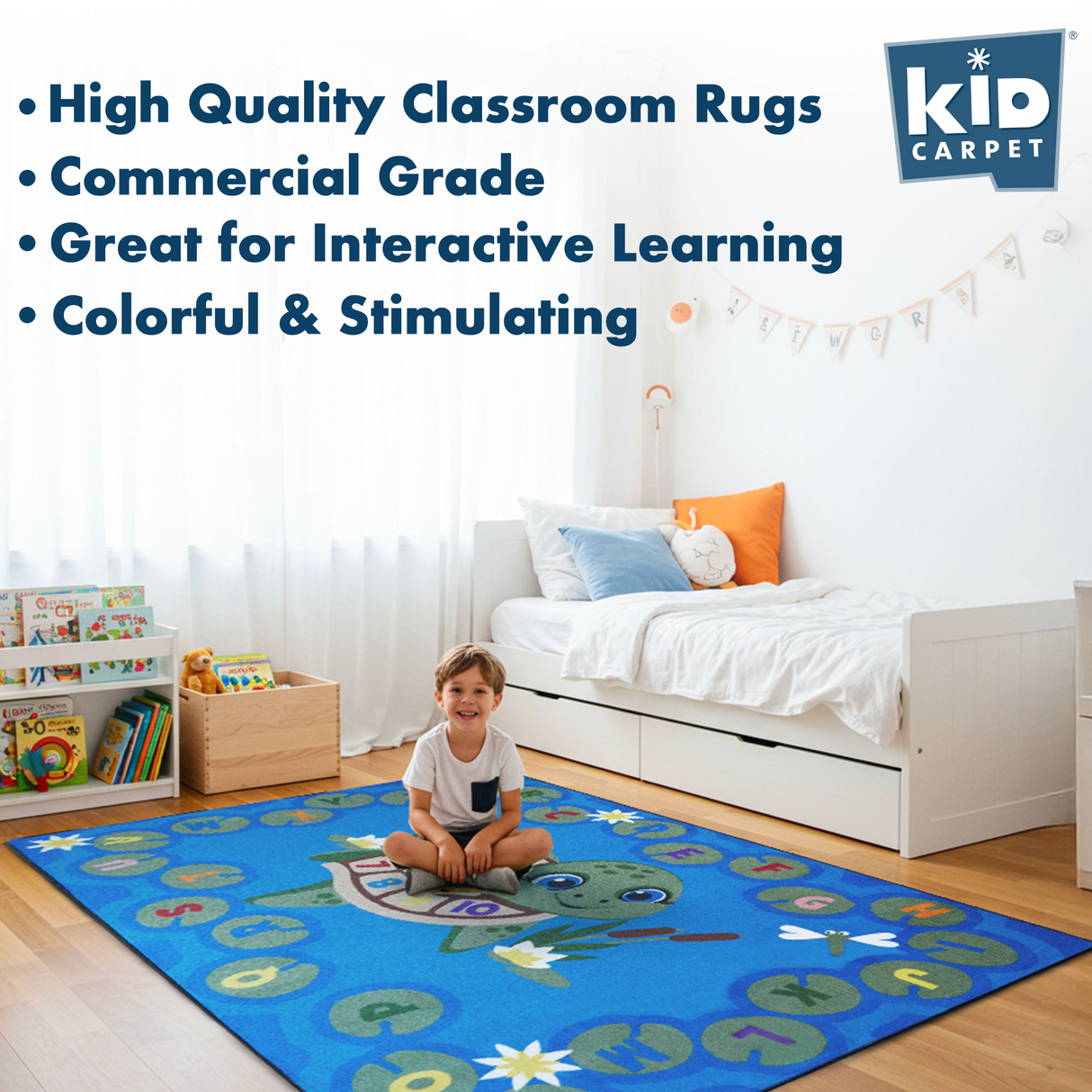 Turtle Pond Circle Time Rug - KidCarpet.com