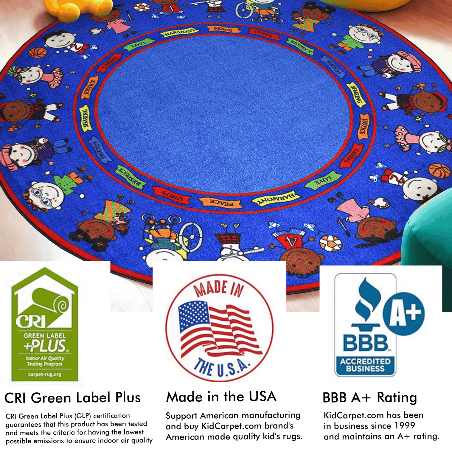 Friends Full Circle Rug – KidCarpet.com