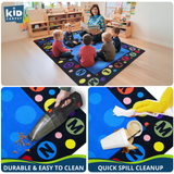 Alphabet Bubbles Classroom Rug