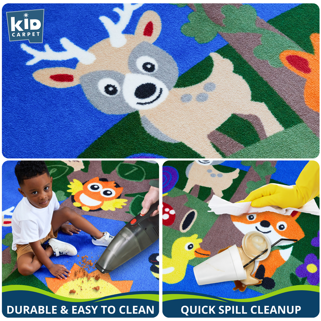 Forest Alphabet Learning Rug - KidCarpet.com