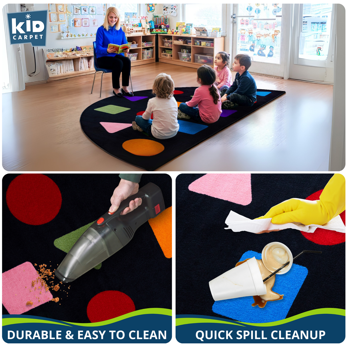 Shapes Seating Semicircle Rug - KidCarpet.com