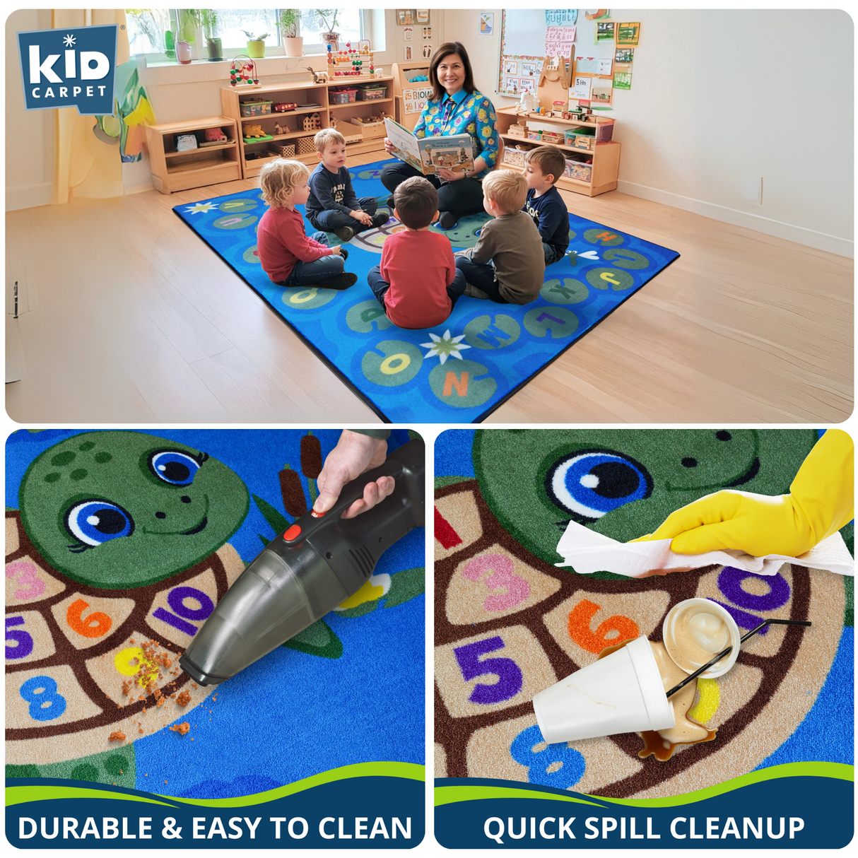 Turtle Pond Circle Time Rug - KidCarpet.com