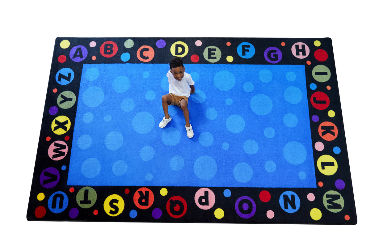 Alphabet Bubbles Classroom Rug - KidCarpet.com