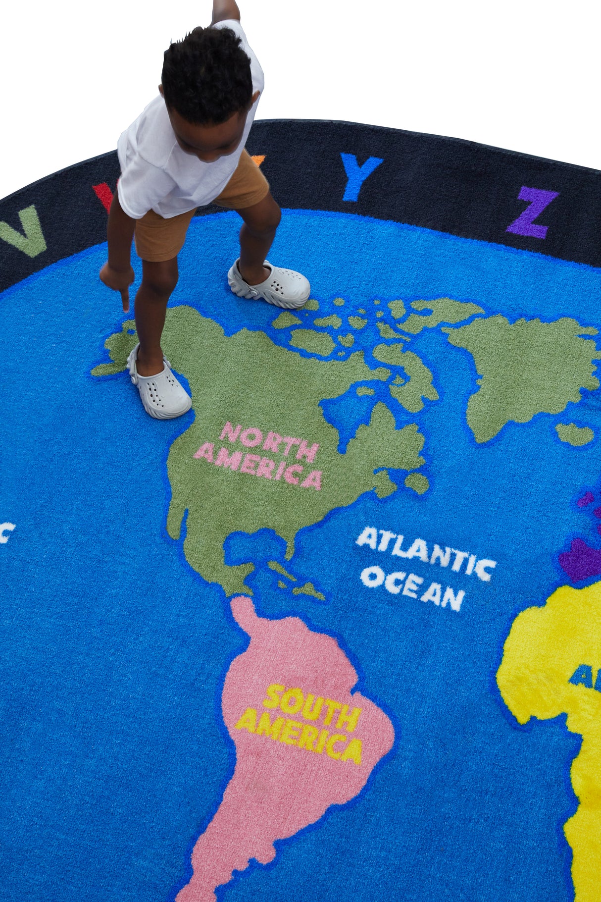 Alphabet and World Classroom Rug