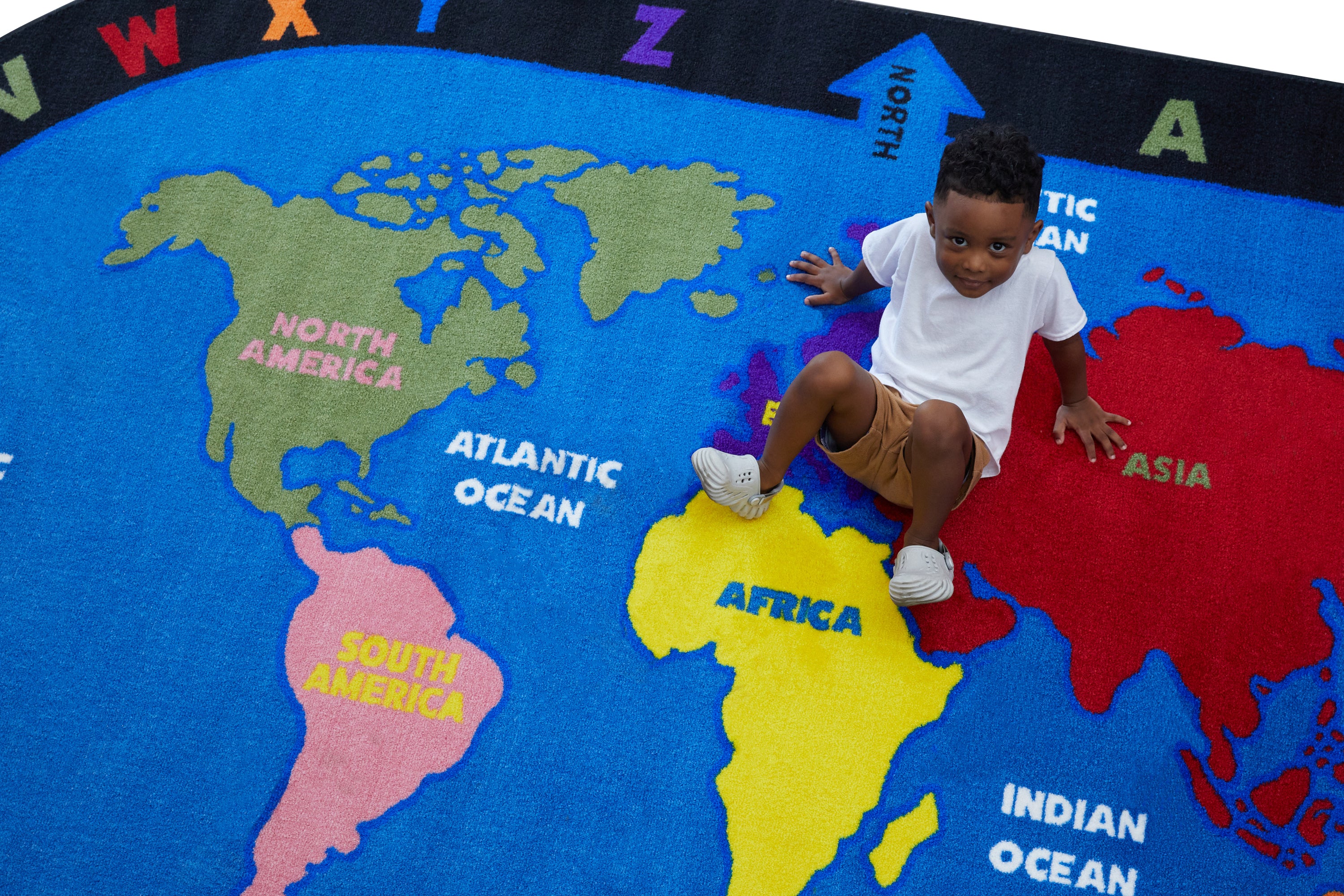 Alphabet and World Classroom Rug – KidCarpet.com