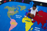 Alphabet and World Classroom Rug - KidCarpet.com
