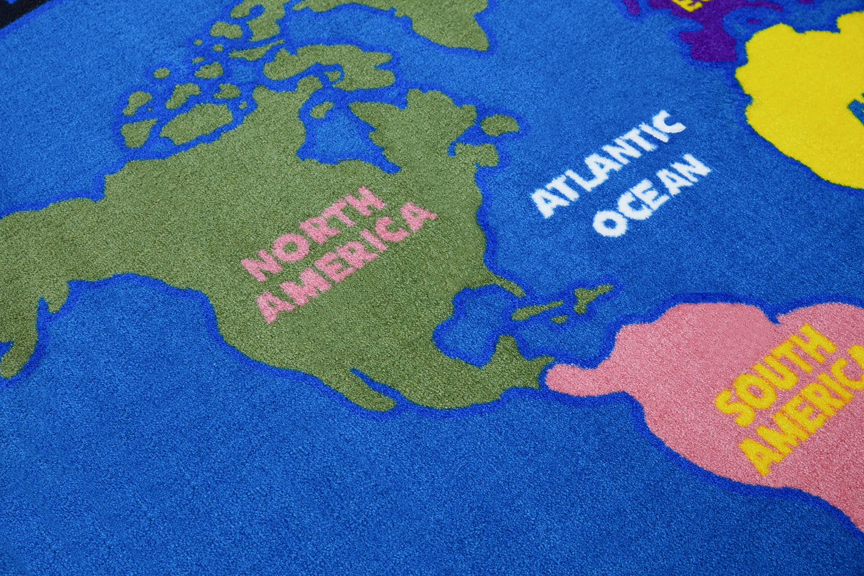 Alphabet and World Classroom Rug - KidCarpet.com